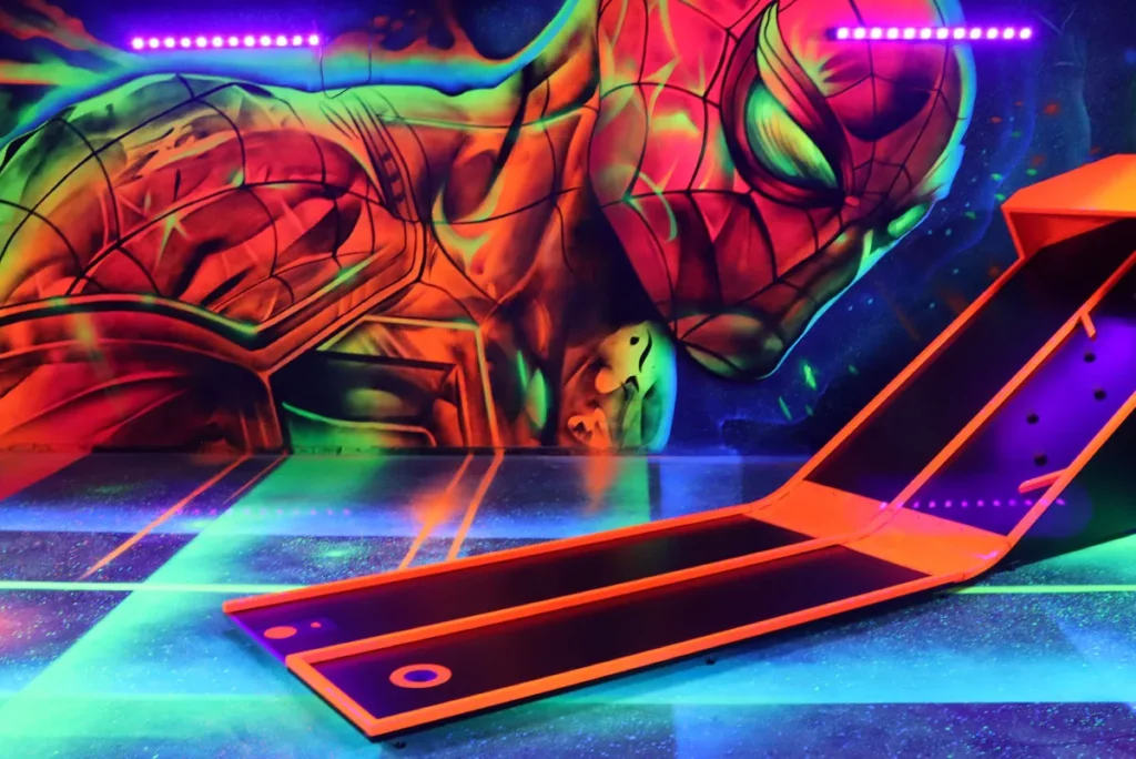 Spiderman motiv golfzone bahn